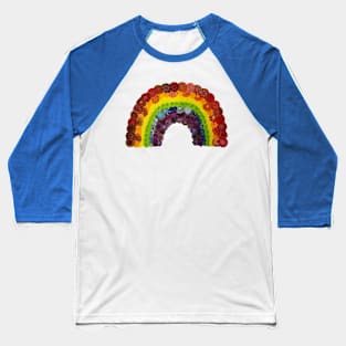 Spirograph Rainbow: a Patterned Spirograph Collage Baseball T-Shirt